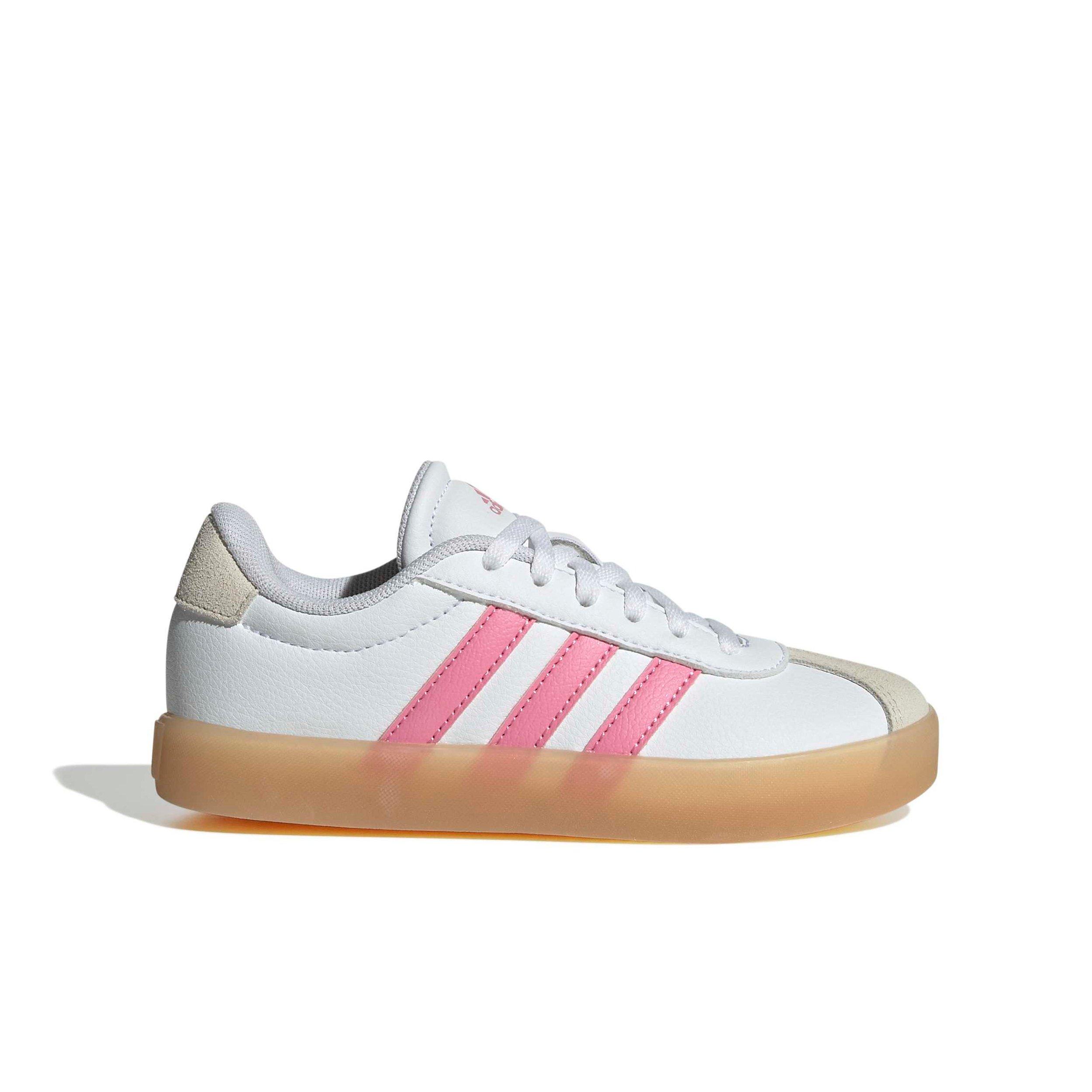 adidas VL Court 3.0 "Ftwr White/Bliss Pink/Alumina" Preschool Girls' Shoe - WHITE/PINK/ALUMINA